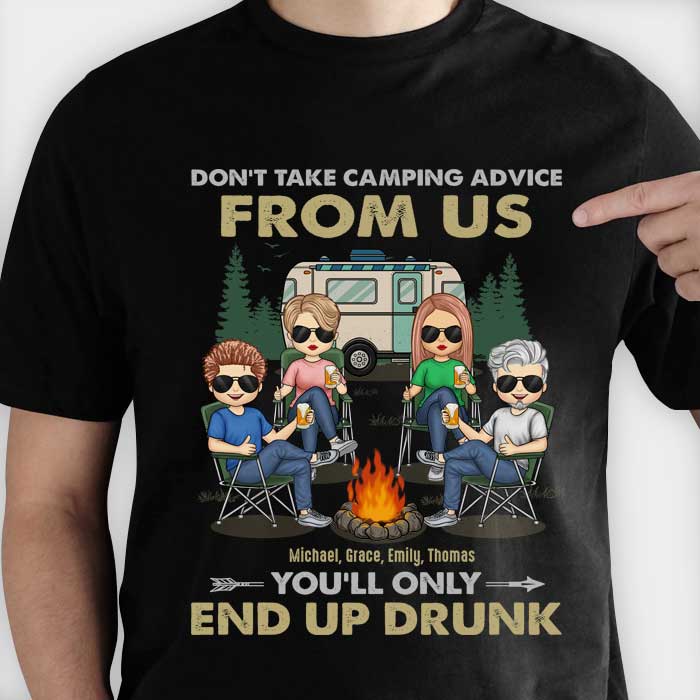 Tu finiras ivre - T-shirt et sweat à capuche unisexe personnalisé - Cadeau pour les amateurs de camping