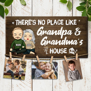 Il n'y a pas d'endroit comme la maison de grand-mère et grand-père - Tableau photo personnalisé