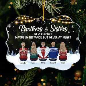 La vie est meilleure avec nos frères et sœurs - Décoration familiale personnalisée - Acrylique en forme de Benelux - Cadeau de Noël pour frères et sœurs