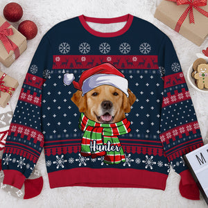 Joyeux Noël ! Sweat-shirt personnalisé pour chien et chat, moche et personnalisé, pull unisexe en laine. Téléchargez une image, cadeau de Noël pour les propriétaires et les amoureux des animaux.