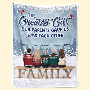 Famille où la vie commence et où l'amour ne finit jamais - Couverture commémorative personnalisée - Cadeau de condoléances, cadeau de Noël pour les membres de la famille