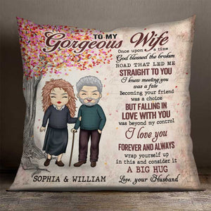 To My Gorgeous Wife Meeting You Was A Fate - Gift For Couples, Personalized Pillow (Insert Included).