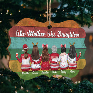 Telle mère, telle fille - Décoration de Noël en bois personnalisée en forme de Benelux - Cadeau pour la famille, cadeau de Noël