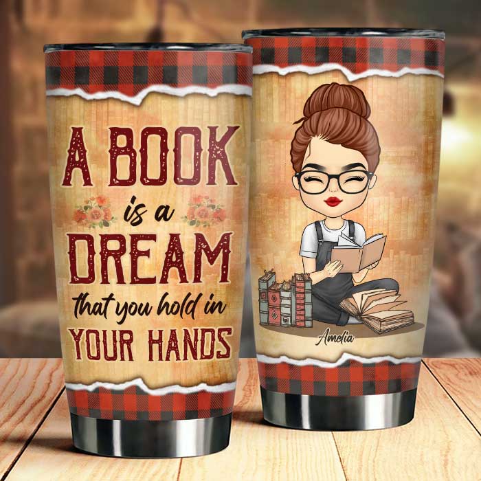 Juste une fille amoureuse de ses livres - Gobelet personnalisé - Cadeau pour les amoureux des livres