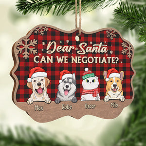 Cher Père Noël, définissez « Naughty » - Ornement personnalisé pour chien et chat - Bois en forme de Benelux - Cadeau de Noël pour les propriétaires et les amoureux des animaux