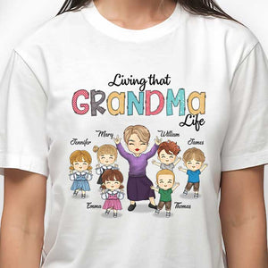 Vivre la vie de grand-mère - T-shirt, sweat à capuche et sweat-shirt unisexe personnalisé - Cadeau pour grand-mère et grands-parents