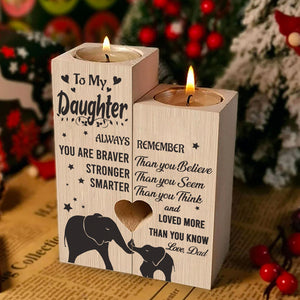 Tu es plus intelligent que tu ne le penses - Bougeoir familial - Cadeau de Noël pour fille de la part de papa