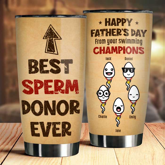 From Your Swimming Champions Happy Father's Day - Gift For Dad, Gift For Father's Day - Personalized Tumbler