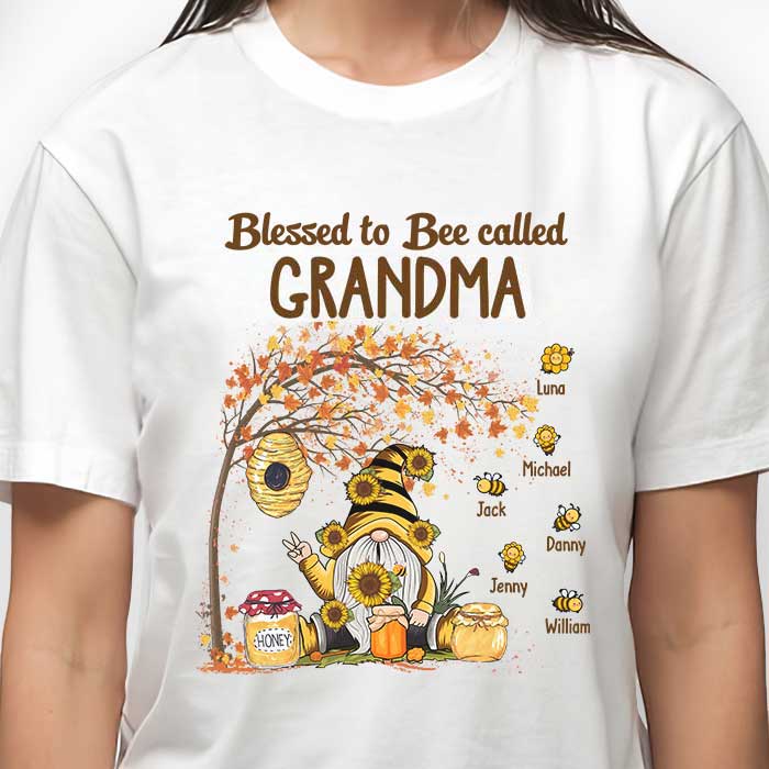 Bienheureuse Grand-mère Nana - T-shirt unisexe personnalisé, sweat à capuche, sweat-shirt - Cadeau pour grand-mère et grands-parents