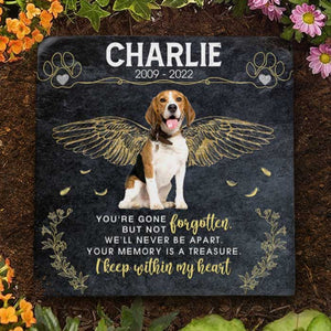 Tu es parti, mais pas oublié ! Pierre commémorative personnalisée, pierre tombale pour animaux de compagnie - Télécharger une image, cadeau commémoratif, cadeau de condoléances