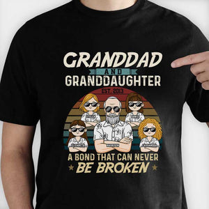 Grand-père et petite-fille, un lien indéfectible ! T-shirt, sweat à capuche et sweat-shirt unisexe personnalisé ! Cadeau pour grand-père et grands-parents