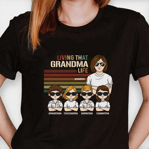 Vivre la vie de grand-mère - T-shirt, sweat à capuche et sweat-shirt unisexe personnalisé - Cadeau pour grand-mère et grands-parents