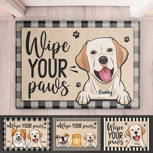 Essuyez vos pattes - Tapis décoratif personnalisé - Cadeau pour les amoureux des animaux, les propriétaires d'animaux, cadeau pour animaux