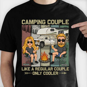 Comme un couple normal mais plus cool - T-shirt unisexe personnalisé, sweat à capuche, sweat-shirt - Cadeau pour couple, mari, femme, anniversaire, fiançailles, mariage, mariage, cadeau de camping