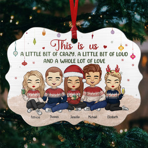 The Greatest Gift Of All Is Family - Family Personalized Custom Ornament - Aluminum Benelux Shaped - Christmas Gift For Family Members