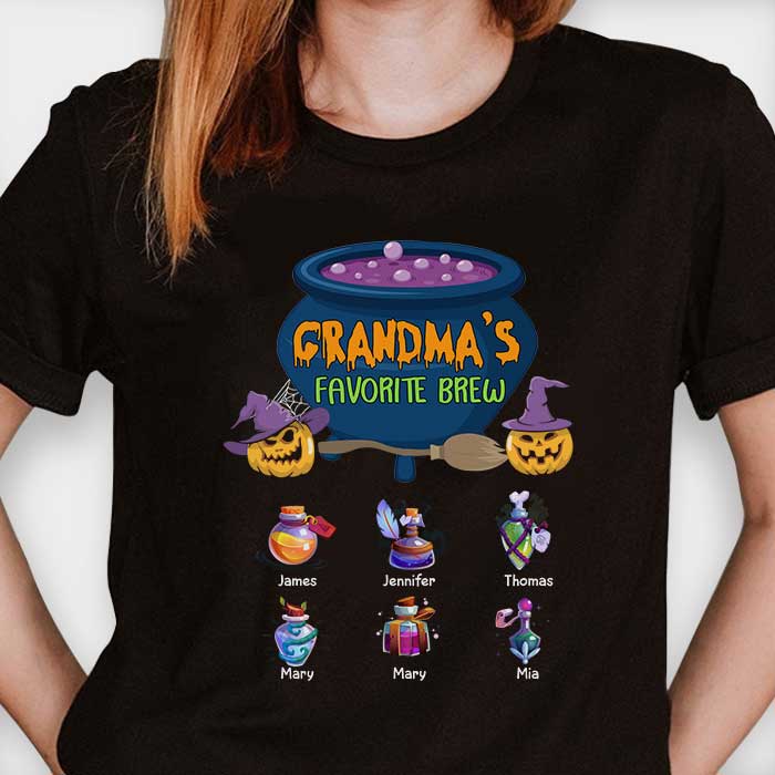 La bière préférée de grand-mère - T-shirt unisexe personnalisé, sweat à capuche, sweat-shirt - Cadeau pour grand-mère, grands-parents, cadeau d'Halloween