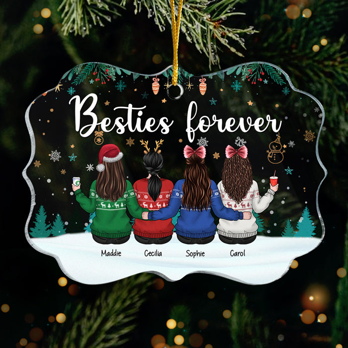Décoration de Noël personnalisée en acrylique en forme de Benelux - Cadeau pour meilleure amie, meilleure amie, sœur, anniversaire, cadeau de Noël