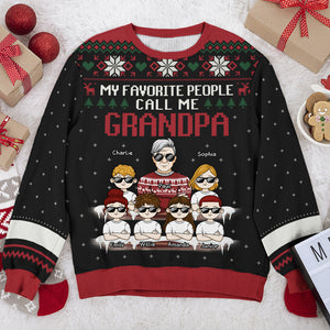 Mes personnes préférées m'appellent - Sweat-shirt personnalisé pour la famille - Pull en laine unisexe - Cadeau de Noël pour les grands-parents