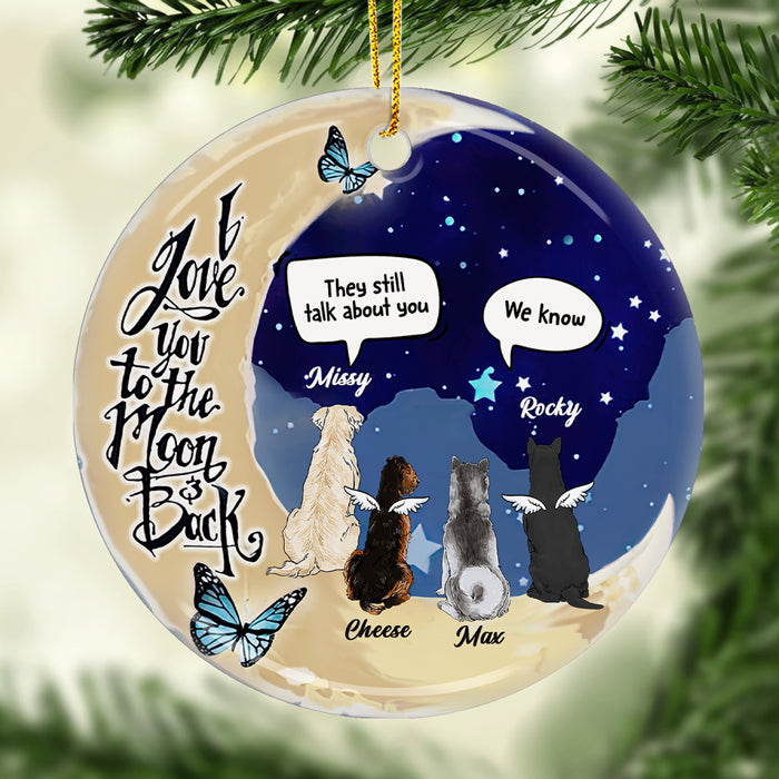 Ils vous manquent tous les jours - Décoration de Noël ronde personnalisée en céramique - Cadeau commémoratif, cadeau de condoléances, cadeau de Noël