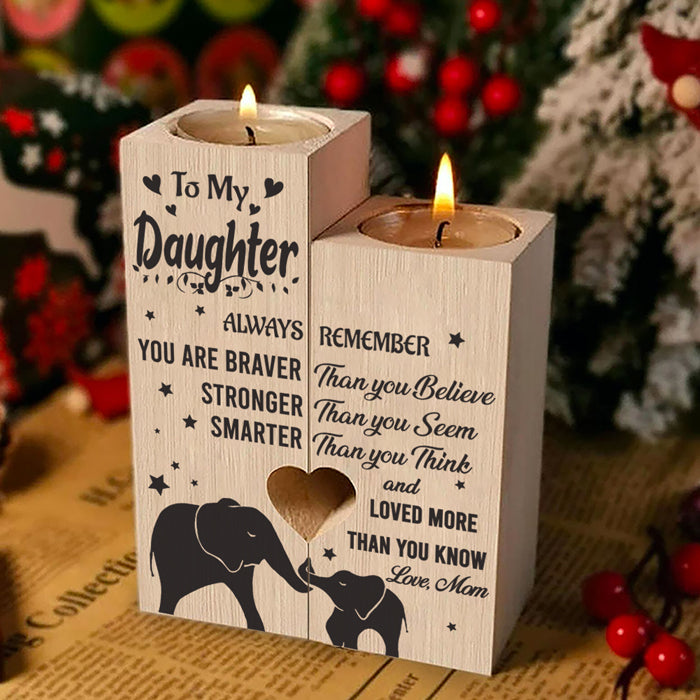 Tu es plus courageuse que tu ne le crois - Bougeoir familial - Cadeau de Noël pour fille de la part de maman
