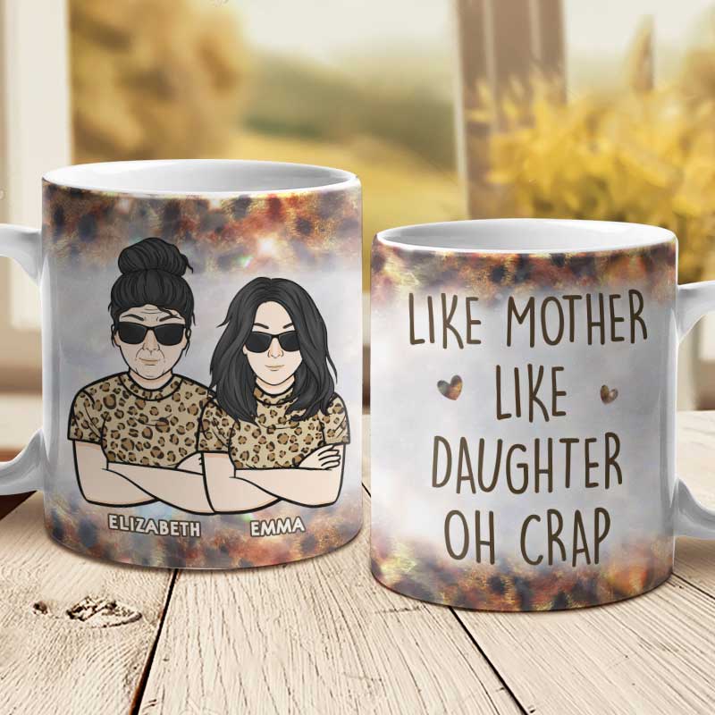 Telle mère, telle fille - Cadeau pour maman, grand-mère - Tasse personnalisée