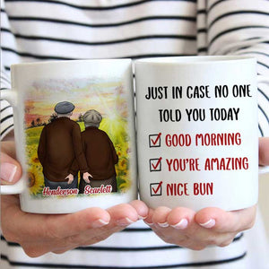 Good Morning You're Amazing Nice Bun - Gift For Couples, Personalized Mug.