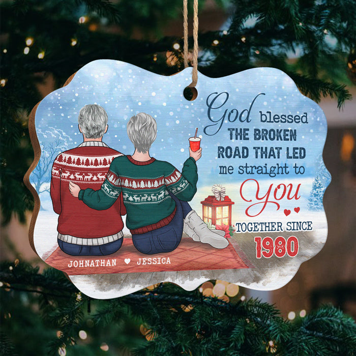 La route brisée qui m'a conduit droit à toi - Décoration de Noël en bois personnalisée en forme de Benelux - Cadeau pour couple, mari et femme, anniversaire, fiançailles, mariage, cadeau de mariage, cadeau de Noël