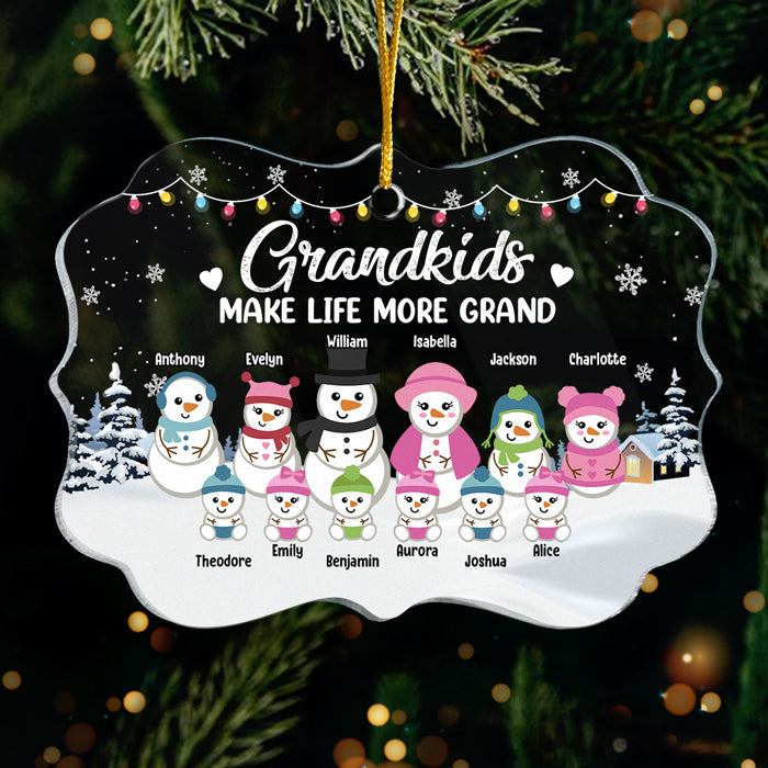 Les petits-enfants rendent la vie plus belle - Décoration de Noël personnalisée en acrylique en forme de Benelux - Cadeau pour grands-parents, cadeau de Noël