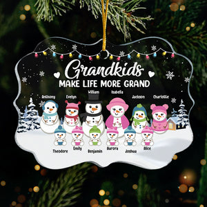 Les petits-enfants rendent la vie plus belle - Décoration de Noël personnalisée en acrylique en forme de Benelux - Cadeau pour grands-parents, cadeau de Noël