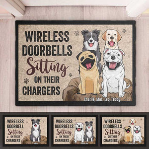 Sonnettes sans fil sur leurs chargeurs - Tapis décoratif personnalisé - Cadeau pour les amoureux des animaux, les propriétaires d'animaux, cadeau pour animaux