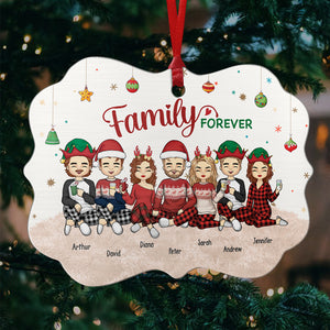La famille est le plus beau cadeau – Décoration personnalisée pour la famille – Aluminium en forme de Benelux – Cadeau de Noël pour les membres de la famille