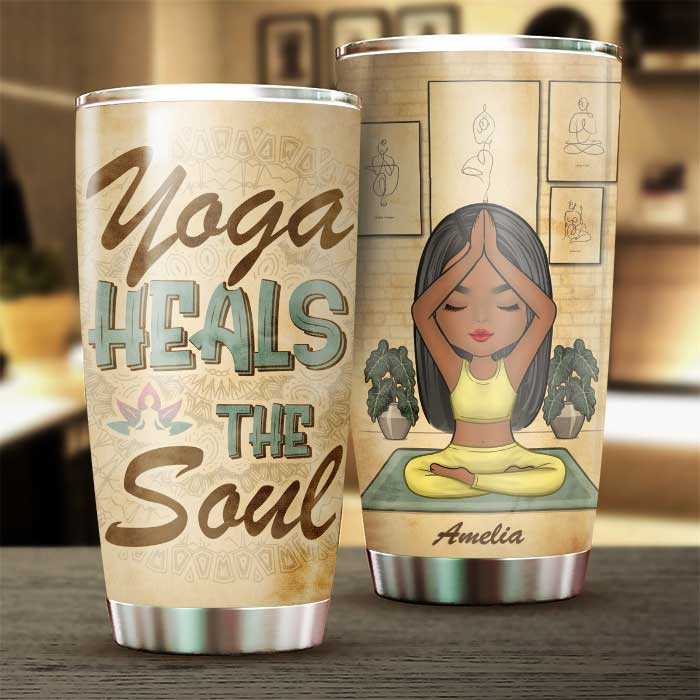 La bonne humeur d'aujourd'hui est sponsorisée par Yoga - Gobelet personnalisé - Cadeau pour les amateurs de yoga