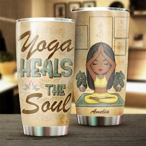 La bonne humeur d'aujourd'hui est sponsorisée par Yoga - Gobelet personnalisé - Cadeau pour les amateurs de yoga
