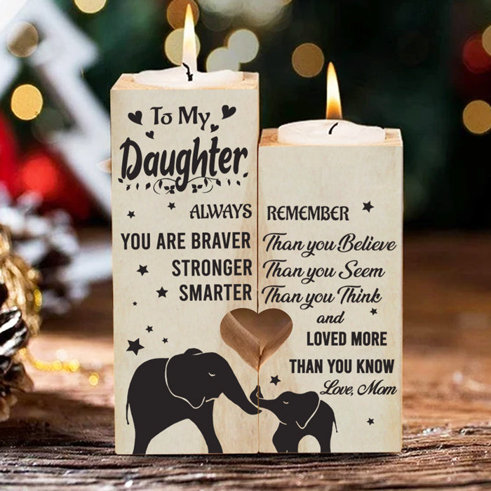 Tu es plus courageuse que tu ne le crois - Bougeoir familial - Cadeau de Noël pour fille de la part de maman