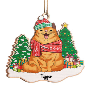 Sapin de Noël et bébé en fourrure - Décoration personnalisée pour chien et chat - Forme unique en bois - Cadeau de Noël pour propriétaires et amoureux des animaux