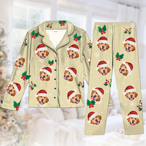 Joyeux Noël à tous les humains ! Pyjama personnalisé avec photo pour chien et chat ! Télécharger une image ! Cadeau de Noël pour les propriétaires et les amoureux des animaux.