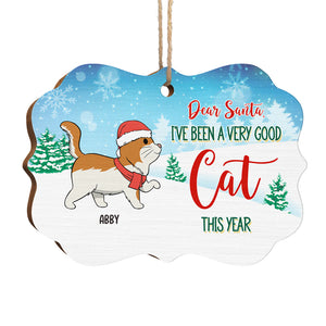 Nous avons été de bons chats - Décoration de Noël en bois personnalisée en forme de Benelux - Cadeau pour les amoureux des animaux, cadeau de Noël