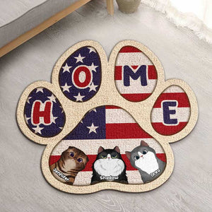 La maison est là où se trouve le chat - Tapis décoratif personnalisé - Cadeau pour les amoureux des animaux 