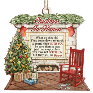 They Will Always Be There - Memorial Personalized Custom Ornament - Wood Unique Shaped - Sympathy Gift, Christmas Gift For Family Members