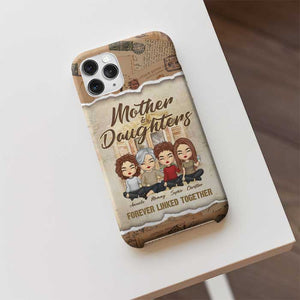 Mère et filles unies – Cadeau pour maman, coque de téléphone personnalisée