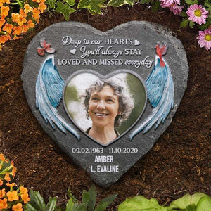 Tu resteras toujours aimé et nous manquerons chaque jour - Pierre commémorative personnalisée, pierre tombale humaine - Télécharger une image, cadeau commémoratif, cadeau de sympathie
