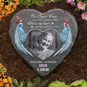 Dans mon cœur, tu resteras toujours - Pierre commémorative personnalisée, pierre tombale humaine - Télécharger une image, cadeau commémoratif, cadeau de sympathie