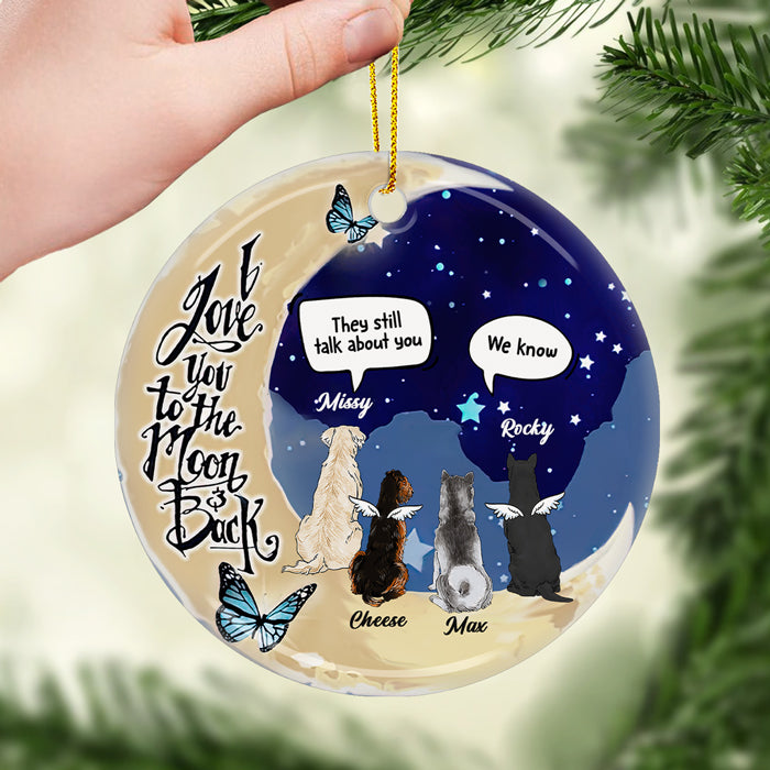 Ils vous manquent tous les jours - Décoration de Noël ronde personnalisée en céramique - Cadeau commémoratif, cadeau de condoléances, cadeau de Noël