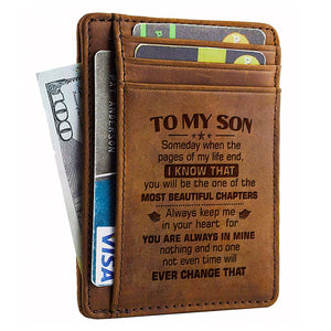 To My Son, I Always Keep You In My Heart - Card Wallet - To My Son, Gift For Son, Son Gift From Dad And Mom, Birthday Gift For Son, Christmas Gift