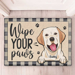 Essuyez vos pattes - Tapis décoratif personnalisé - Cadeau pour les amoureux des animaux, les propriétaires d'animaux, cadeau pour animaux