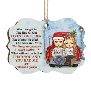 Je t'avais et tu m'avais - Décoration de Noël en bois personnalisée en forme de Benelux - Cadeau pour couple, mari et femme, anniversaire, fiançailles, mariage, cadeau de mariage, cadeau de Noël