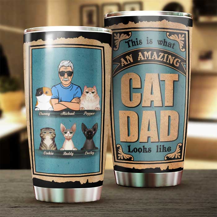 Un papa chat incroyable - Gobelet personnalisé - Cadeau pour papa