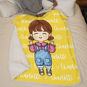 Couverture personnalisée avec lettrage coloré et adorable – Cadeau pour enfants, cadeau pour la famille, cadeau de Noël