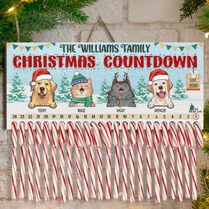 Christmas Is The Most Wonderful Time Of The Year - Dog & Cat Personalized Custom Candy Christmas Countdown Wooden Sign, Advent Calendar - Christmas Gift For Pet Owners, Pet Lovers