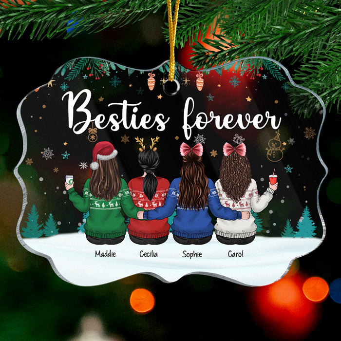 Décoration de Noël personnalisée en acrylique en forme de Benelux - Cadeau pour meilleure amie, meilleure amie, sœur, anniversaire, cadeau de Noël